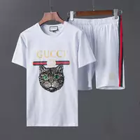 new gucci tracksuit survetement manche courte cat mode